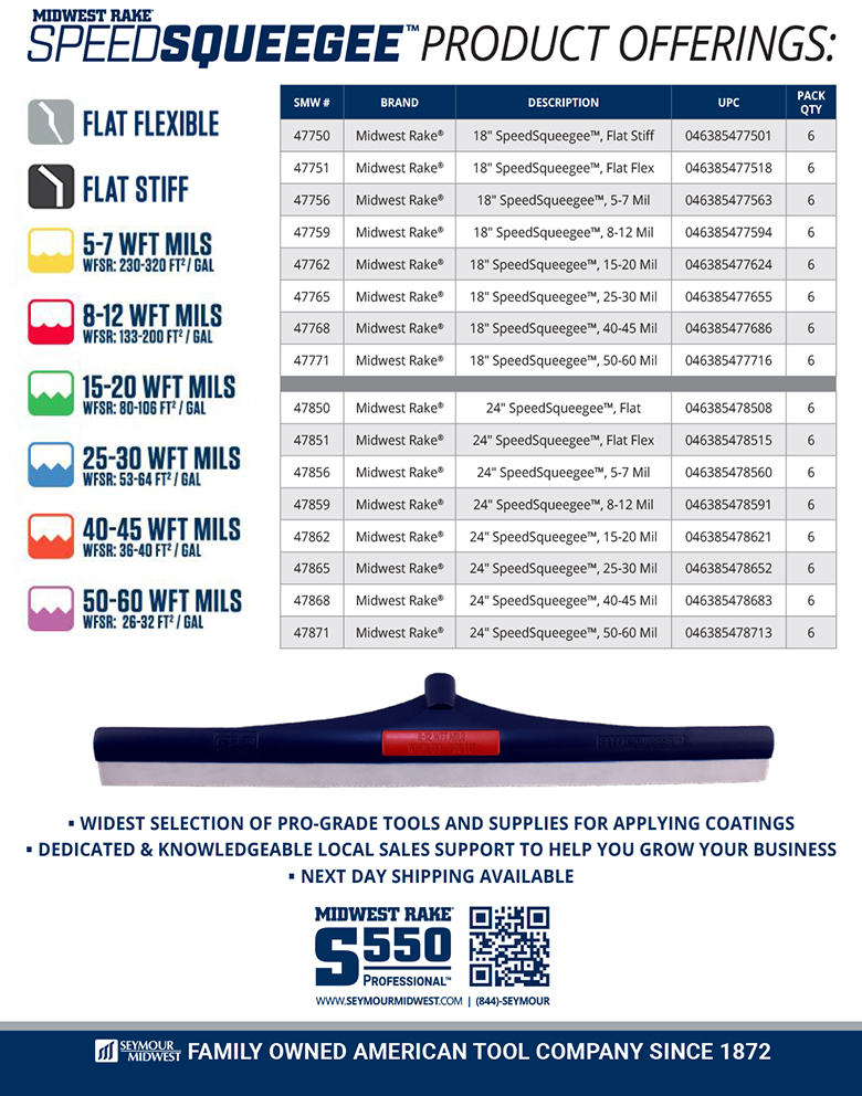 Seymore Midwest: 24" SpeedSqueegee®, 8-12 Mil (Red) - Image 4